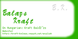 balazs kraft business card